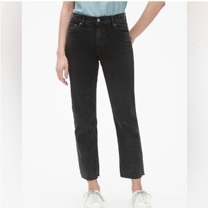GAP Cheek Straight Black Denim Jeans 29P